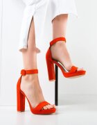 Exist Shoes Сандали на ток Roman Оранжеви