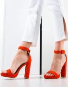 Exist Shoes Сандали на ток Roman Оранжеви
