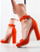 Exist Shoes Сандали на ток Roman Оранжеви
