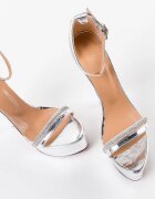 Exist Shoes Сандали на ток Tarafa Сребърни