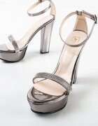 Exist Shoes Сандали на ток Uzika Сив