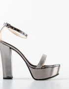 Exist Shoes Сандали на ток Uzika Сив