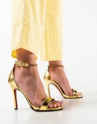 Exist Shoes Сандали на ток Zimba Златни