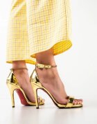 Exist Shoes Сандали на ток Zimba Златни