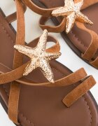 LULU Сандали Star Кафяв