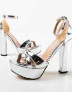 Wow Shoes Сандали на ток Barby Сребърни