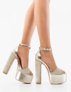Wow Shoes Сандали на ток Bardic Сребърни