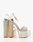 Wow Shoes Сандали на ток Bardic Сребърни