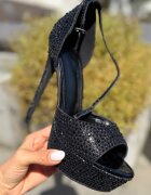 Wow Shoes Сандали на ток Ellaria Черни
