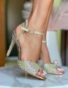 Wow Shoes Сандали на ток Genetor Златни