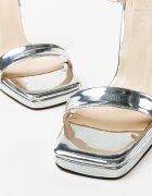 Wow Shoes Сандали на ток Grigo 2 Сребърни