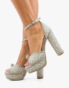 Wow Shoes Сандали на ток Gruyah Сребърни