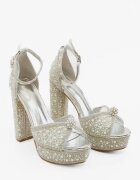 Wow Shoes Сандали на ток Gruyah Сребърни