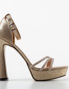 Wow Shoes Сандали на ток Hana Златни