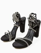 Wow Shoes Сандали на ток Leleren Черни