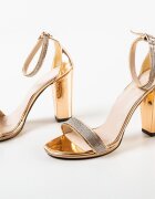 Wow Shoes Сандали на ток Odika Златни