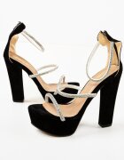 Wow Shoes Сандали на ток Patrysya 2 Черни