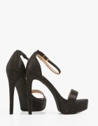 Wow Shoes Сандали на ток Pycre Черни