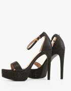 Wow Shoes Сандали на ток Pycre Черни