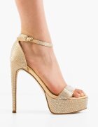 Wow Shoes Сандали на ток Pycre Златни
