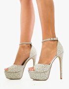 Wow Shoes Сандали на ток Roling Сребърни