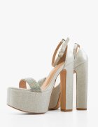 Wow Shoes Сандали на ток Valenby Сребърни