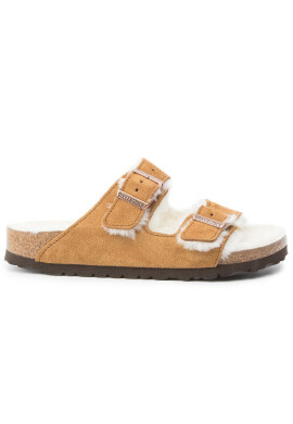 Birkenstock Пантофи Arizona Fur 1001135 Кафяв - Mera.bg