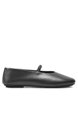 Calvin Klein Балеринки Ballerina W/Strap Pearl Lth HW0HW02136 Черен - Mera.bg