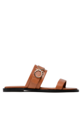 Calvin Klein Чехли Almond Flat Slide Whdw HW0HW00679 Cognac GE6 - Mera.bg