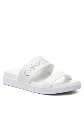 Calvin Klein Чехли Ergonomic Slide Perf/Patent HW0HW00685 Бял - Mera.bg