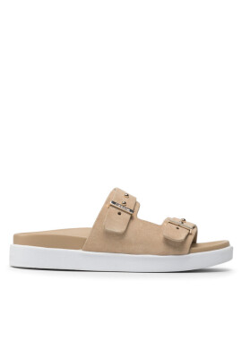 Calvin Klein Чехли Ergonomic Slide W/ Mtl Loop-Su HW0HW01156 Moccasin PDU - Mera.bg