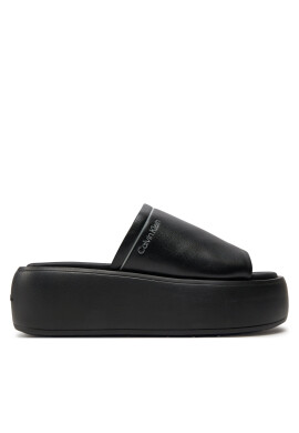 Calvin Klein Чехли Flatform Slide Lth HW0HW01943 Черен - Mera.bg
