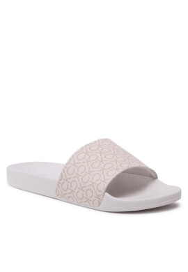 Calvin Klein Чехли Pool Slide - Mono HW0HW01528 Dk Ecru/Silver Mink Mono 0F7 - Mera.bg