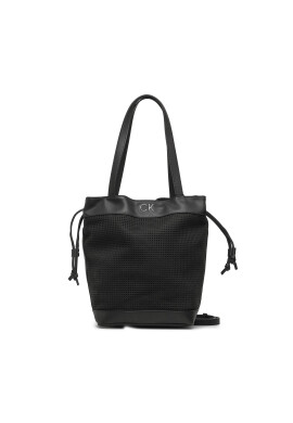 Calvin Klein Дамска чанта Re-Lock Drawstring Bag Perf K60K610635 Черен - Mera.bg