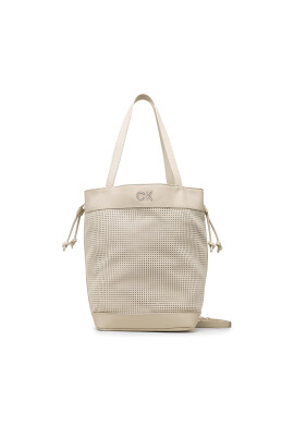 Calvin Klein Дамска чанта Re-Lock Drawstring Bag Perf K60K610635 Екрю - Mera.bg