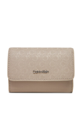 Calvin Klein Дамски портфейл Ck Must Aop Small Trifold W Zip LV04F1038G Бежов - Mera.bg