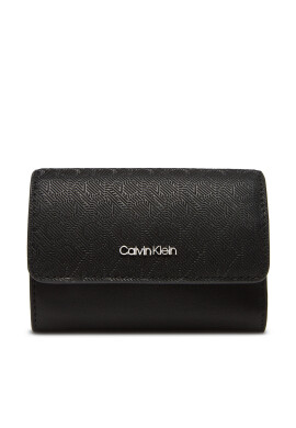 Calvin Klein Дамски портфейл Ck Must Aop Small Trifold W Zip LV04F1038G Черен - Mera.bg