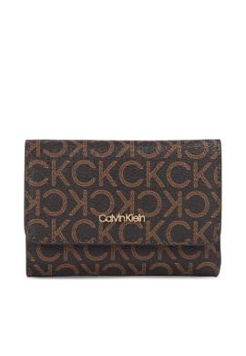 Calvin Klein Дамски портфейл Ck Must Trifold Sm-Mono K60K611324 Brown Mono 0HD - Mera.bg