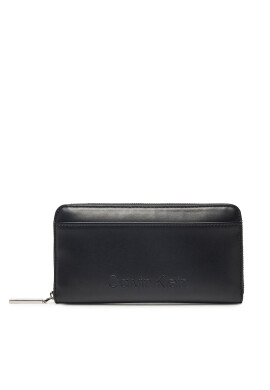 Calvin Klein Голям дамски портфейл Embossed Logo Large Zip Around K60K612952 Черен - Mera.bg