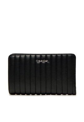 Calvin Klein Голям дамски портфейл Mini Line Quilt Medium Bifold K60K613063 Черен - Mera.bg