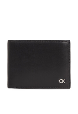 Calvin Klein Голям мъжки портфейл Metal Ck K50K511689 Черен - Mera.bg