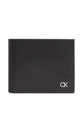 Calvin Klein Голям мъжки портфейл Metal Ck K50K511693 Черен - Mera.bg