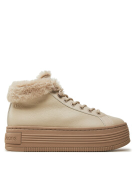 Calvin Klein Jeans Боти Bold Platf Low Laceup Mg YW0YW01590 Бежов - Mera.bg