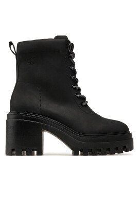 Calvin Klein Jeans Боти Chunky Heeled Zip Boot Lth YW0YW01548 Черен - Mera.bg