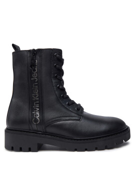 Calvin Klein Jeans Боти Combat Mid Laceup Zip Wn YW0YW01035 Черен - Mera.bg