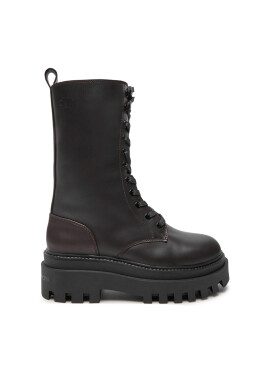Calvin Klein Jeans Боти тип челси Flatform Lace Up Boot Mg Lth YW0YW01544 Кафяв - Mera.bg