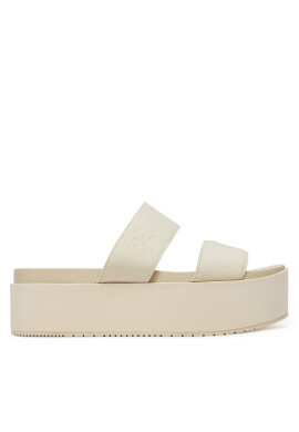 Calvin Klein Jeans Чехли Flatform Sandal Webbing In YW0YW01789 Екрю - Mera.bg