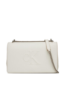 Calvin Klein Jeans Дамска чанта Sculpted Ew Flap Conv Chain LV04K3035G Бял - Mera.bg