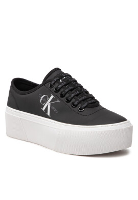 Calvin Klein Jeans Гуменки Cupsole Flatform Laceup Low Txt YW0YW00766 Черен - Mera.bg