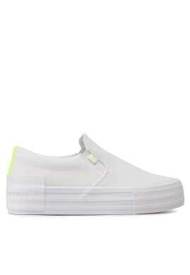 Calvin Klein Jeans Гуменки Vulc Flatf Bold Slipon Fluo Cont YW0YW00905 Бял - Mera.bg